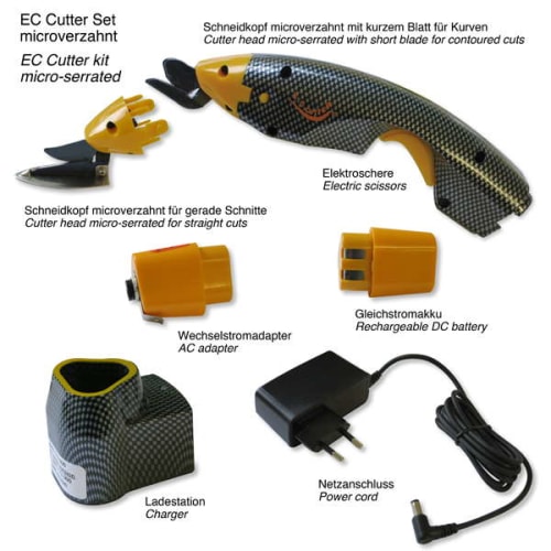 EC-Cutter kit with mirco-serrated cutter heads