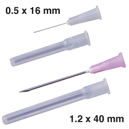Dosing needles sharp tip