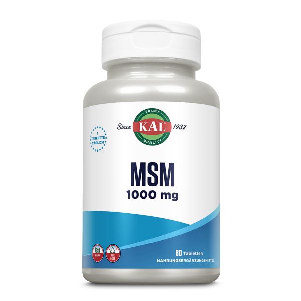 MSM 1000 mg | vegan | laborgeprüft | 80 Tabletten
