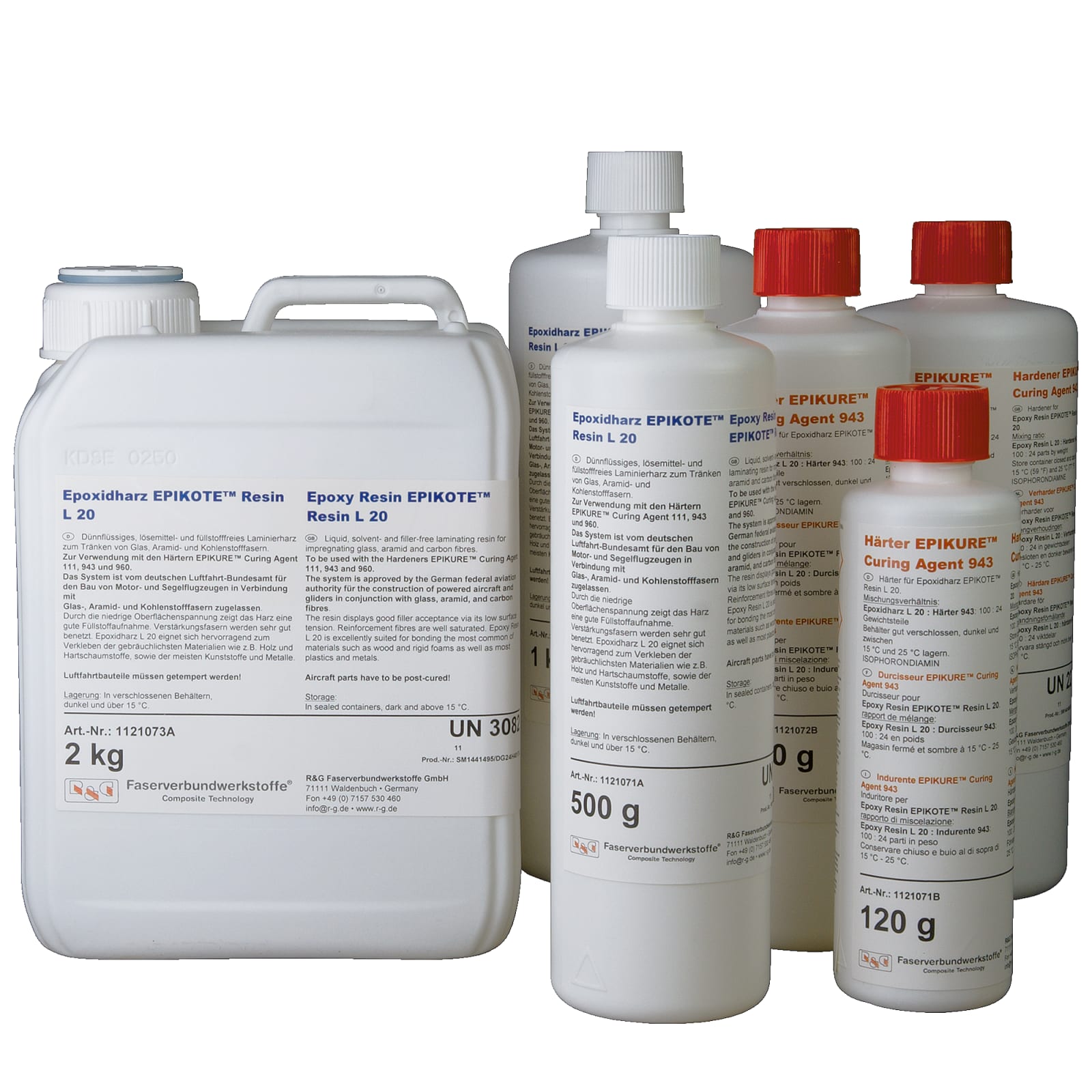 Epoxidharz EPIKOTE™ L 20 + Härter EPIKURE™ 943 (100 - 200 min)