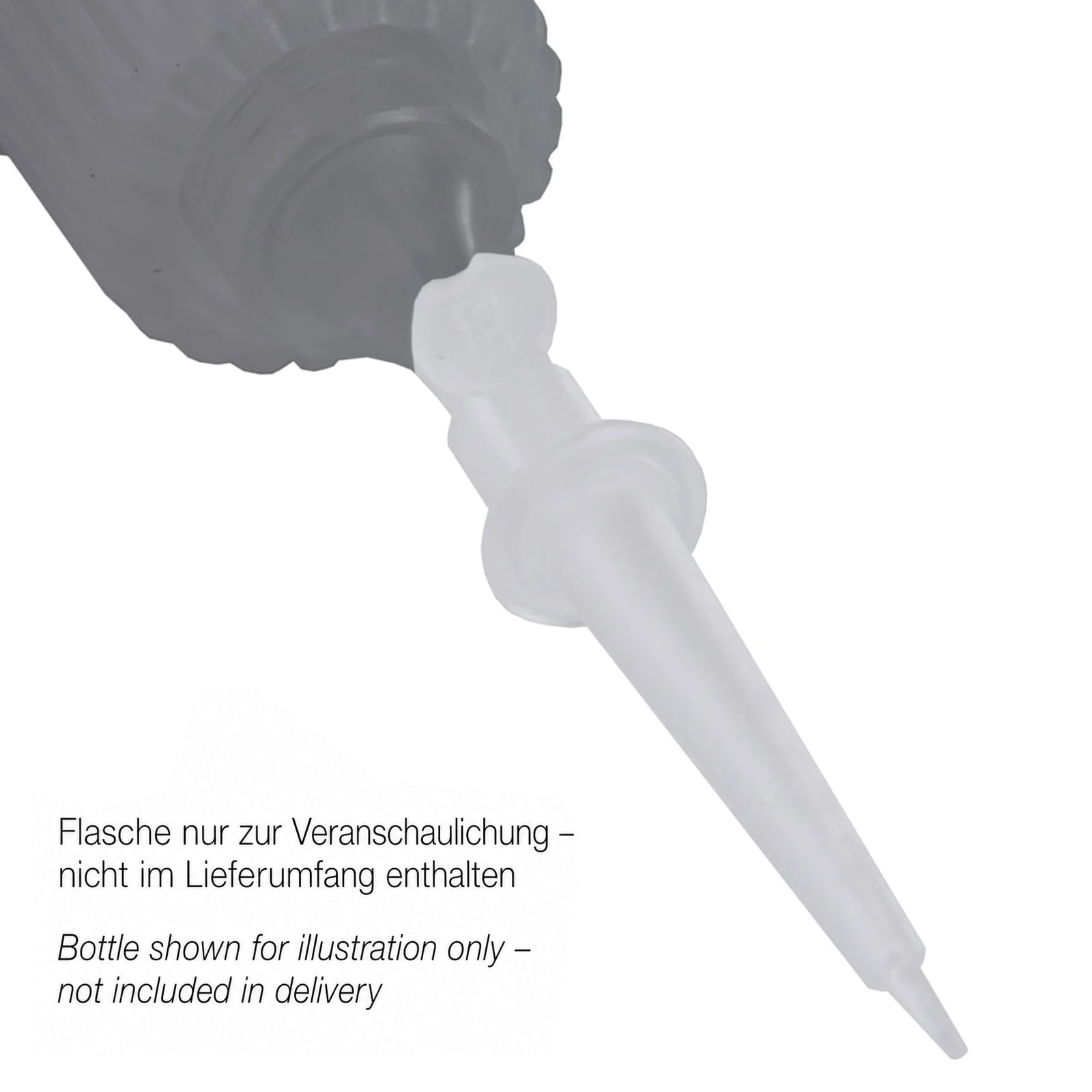Several transparent plastic pipette tips scattered on a black surface.