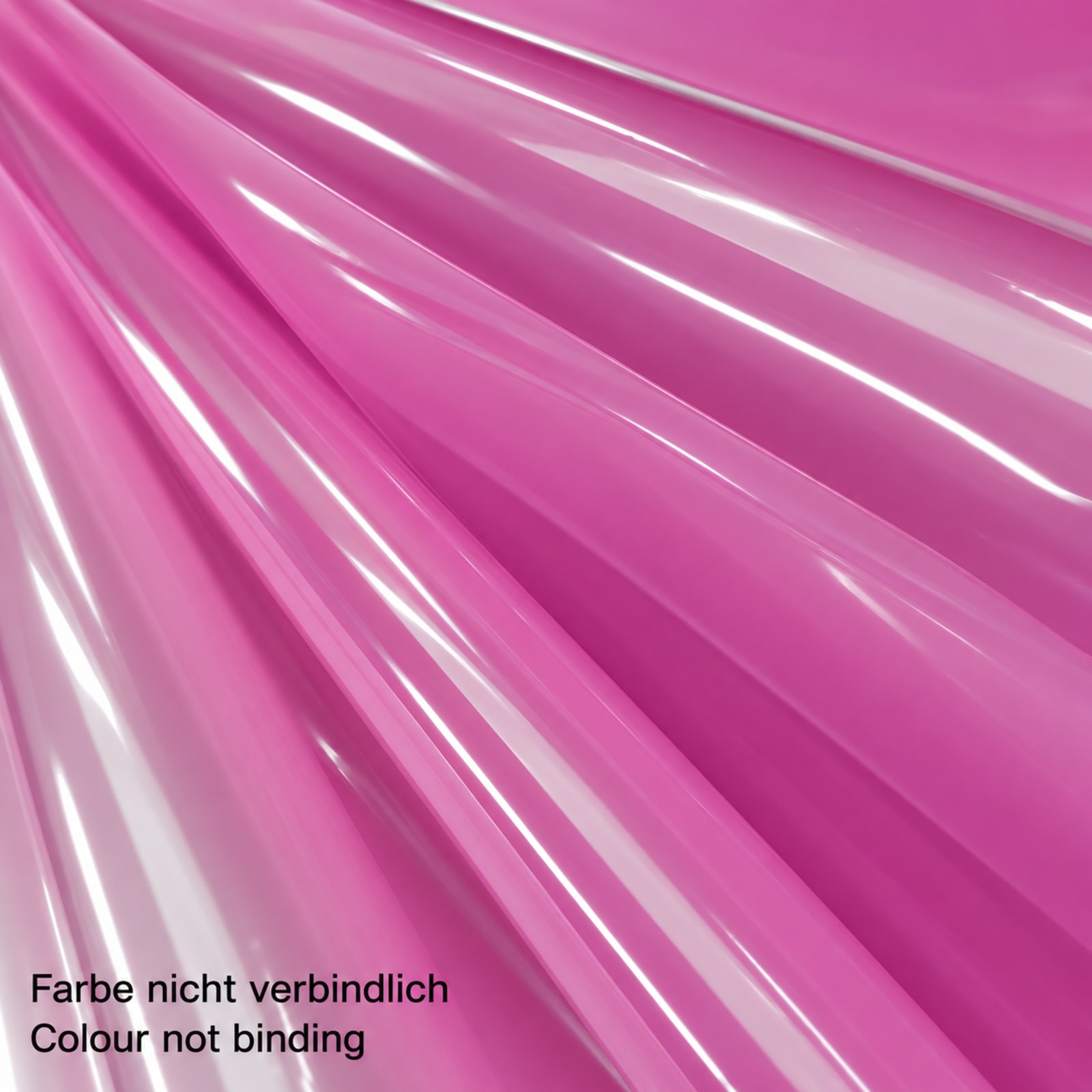 The image shows various layers used in vacuum infusion or composite manufacturing, labeled in both German and English. From top to bottom, the layers are: Vacuum film, non-woven absorber, perforated film, peel ply fabric, and fiber reinforcement. A tube is inserted into the vacuum film.