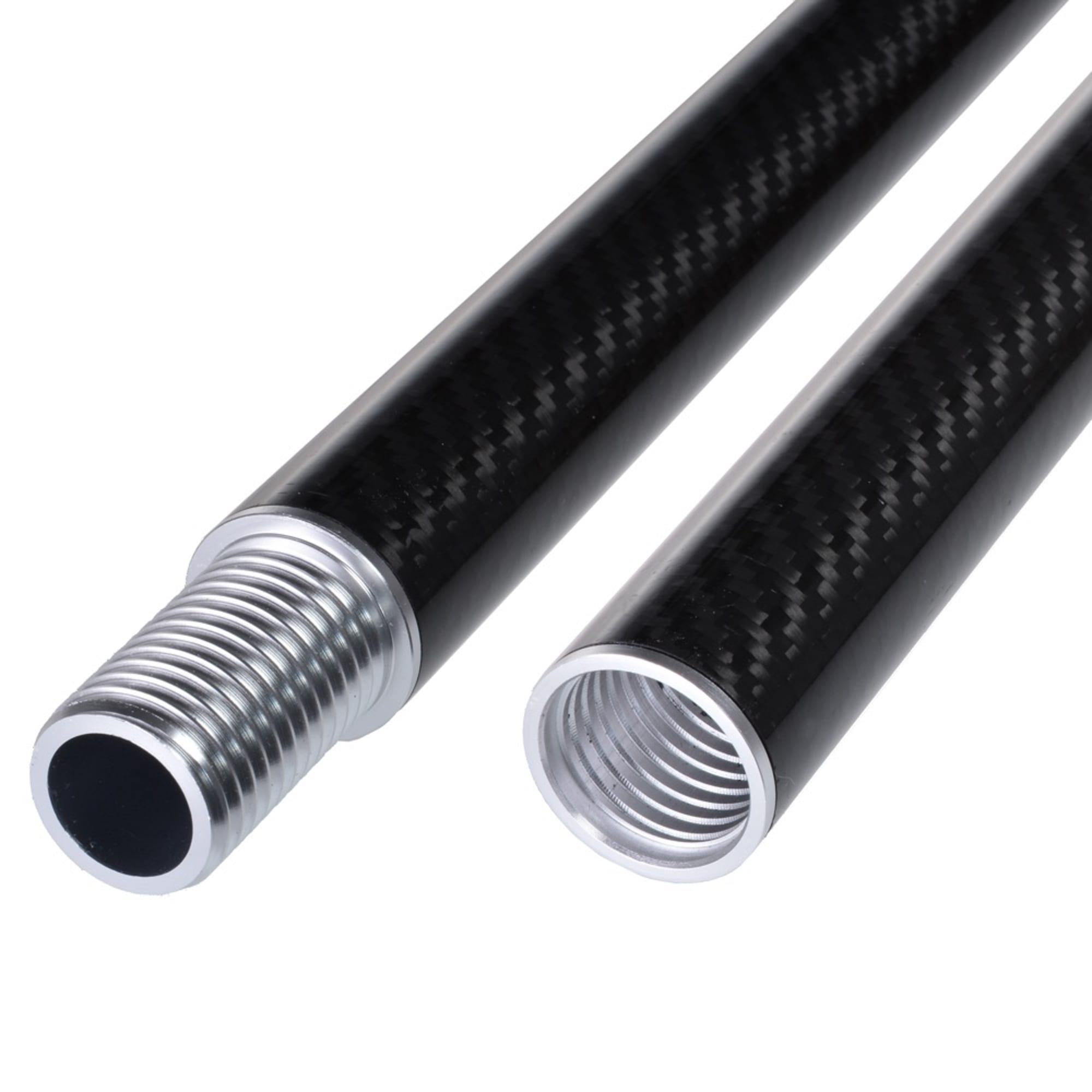 CARBON round tube wound, 3k-TW (Ø 32 x 28) with threaded inserts