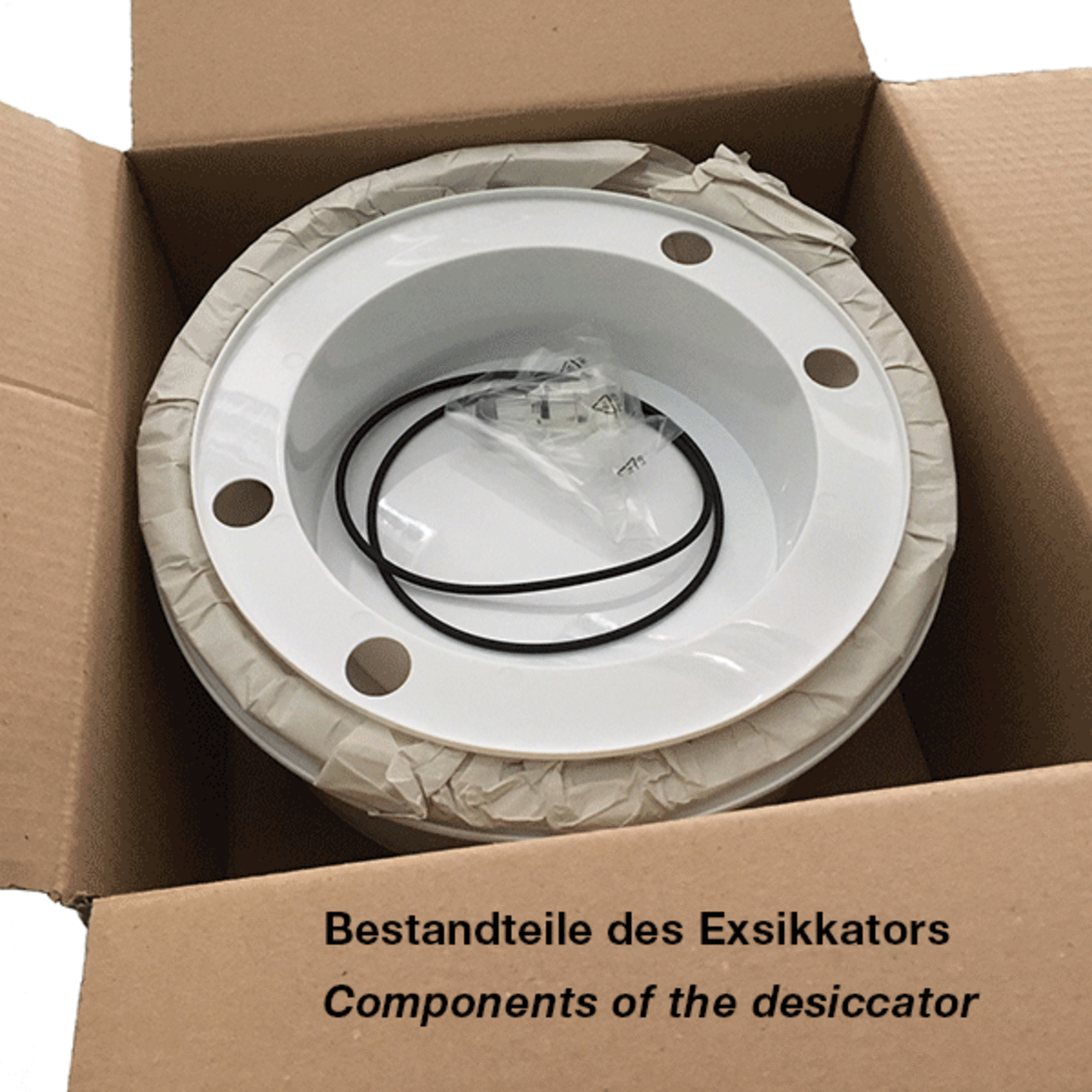 Exsikkator (Vakuumglocke) aus PP/PC (9,2 Liter / Ø 250 mm), Bild 2