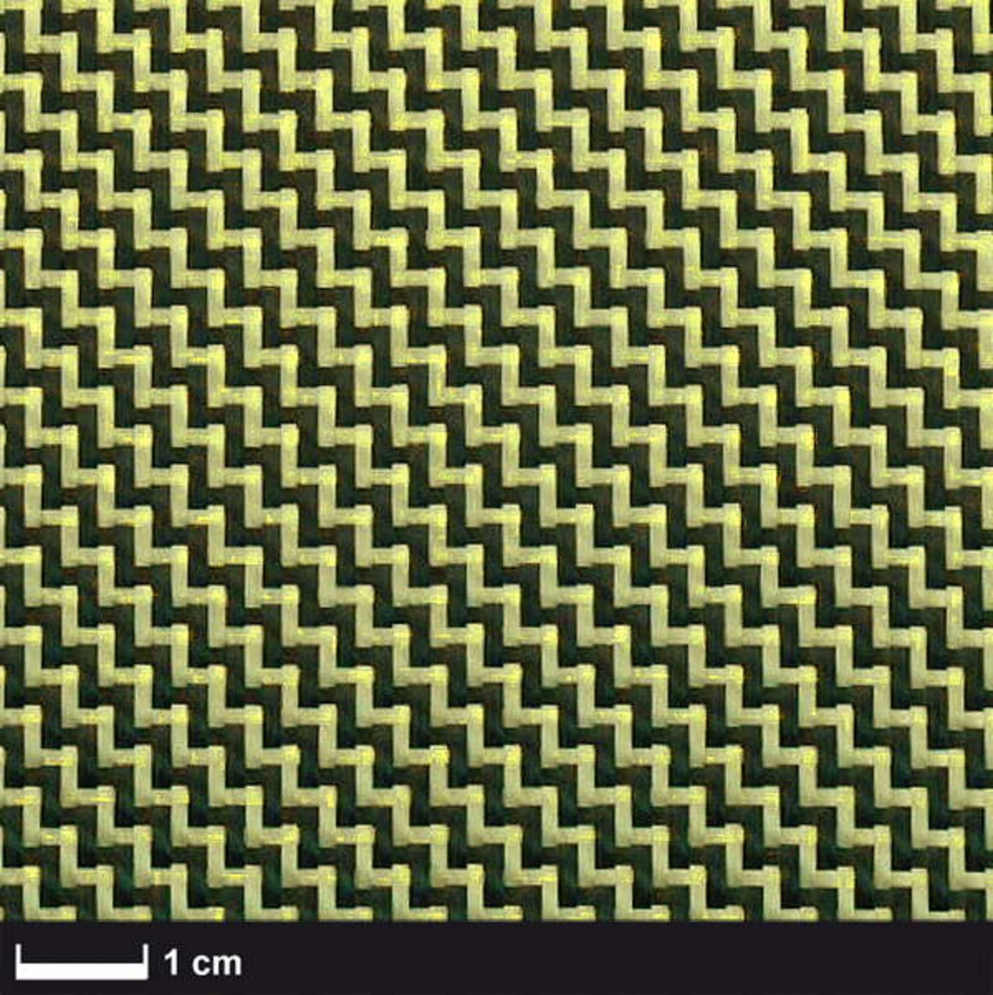 Carbon/Aramid fabric 205 g/m² (twill weave) 100 cm