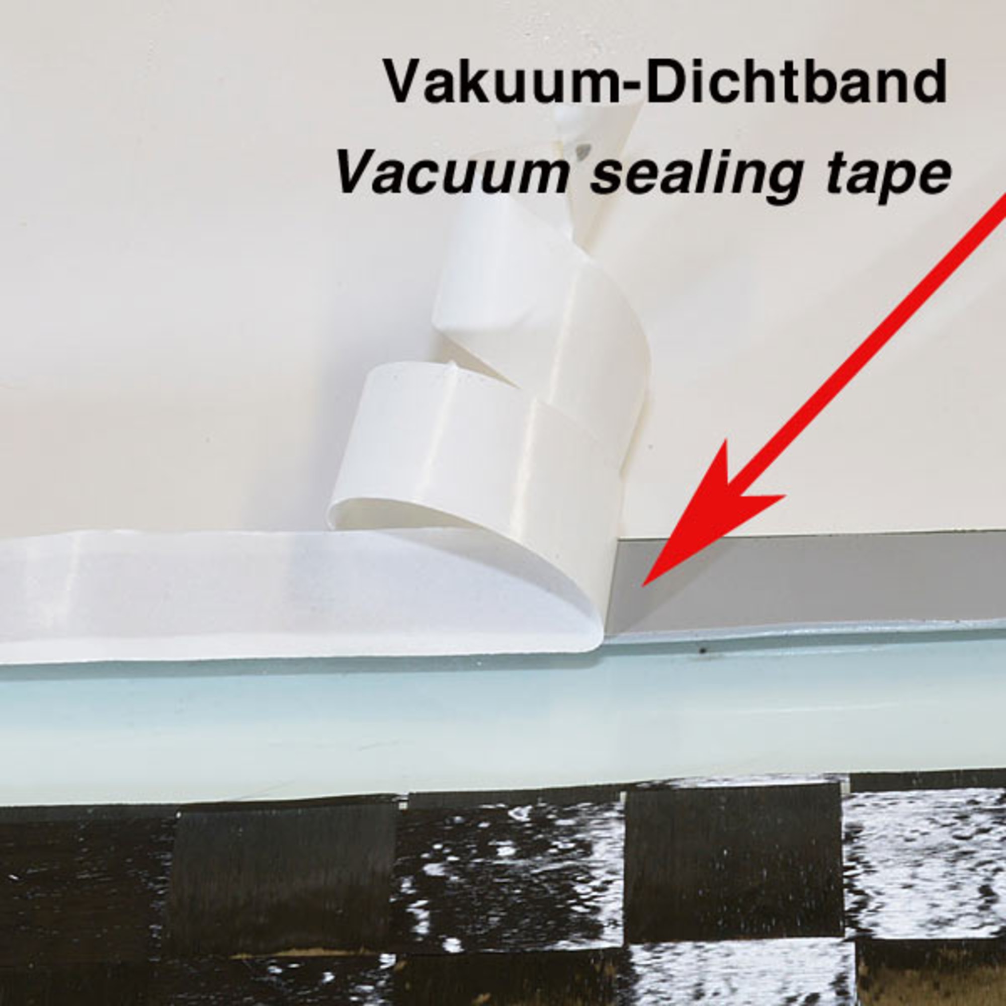 Vakuum-Dichtband GRAU, 3 x 12 mm x 15 m (bis 90 °C), Bild 2