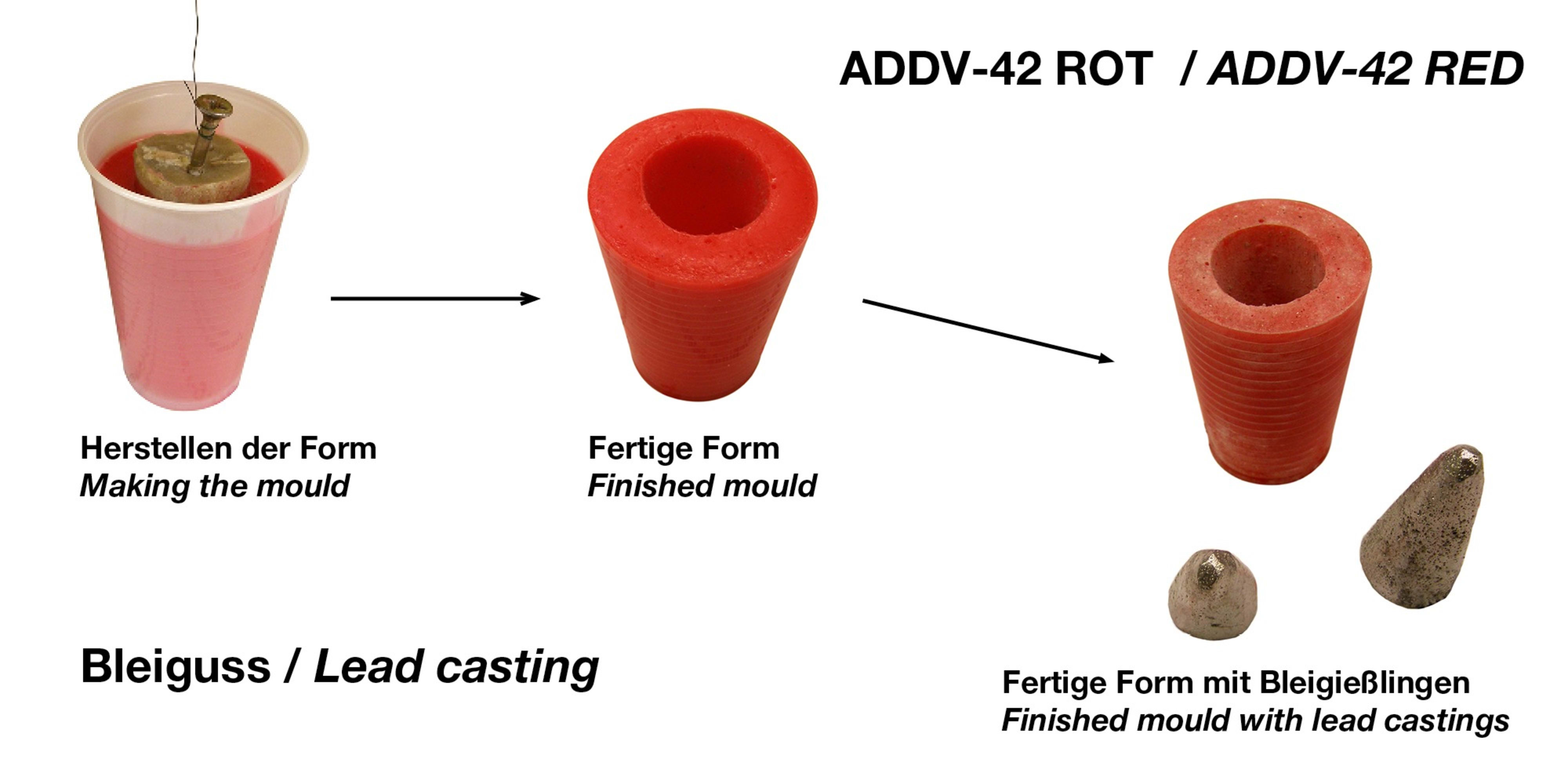 Silicone rubber ADDV-42 RED (set of two components), image 5