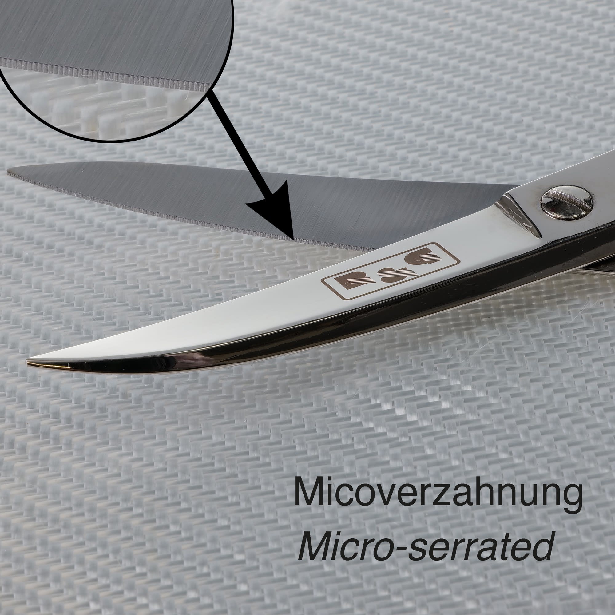 Mould-making scissors (offset handles), 17.8 cm / 7" length, image 2