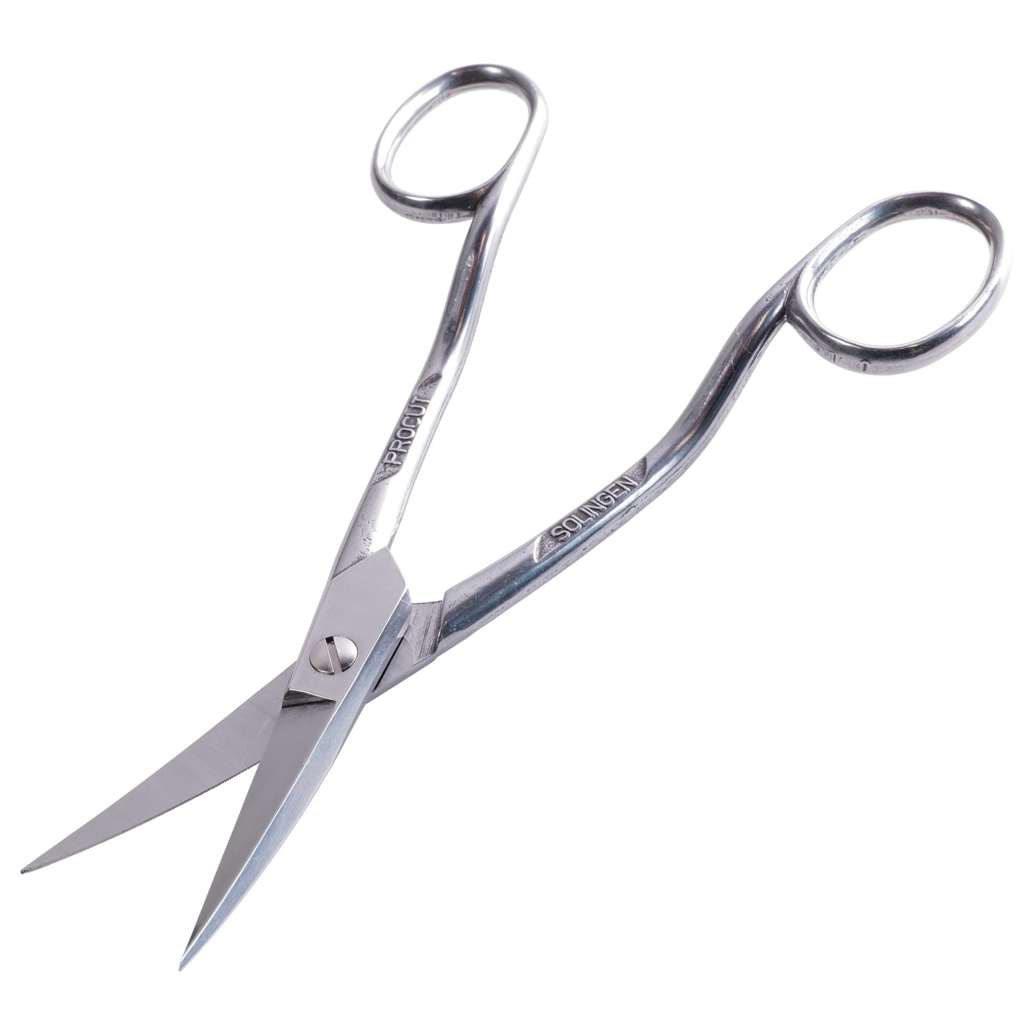 Fabric scissors curved (offset handles), 17.5 cm / 7" length, image 2