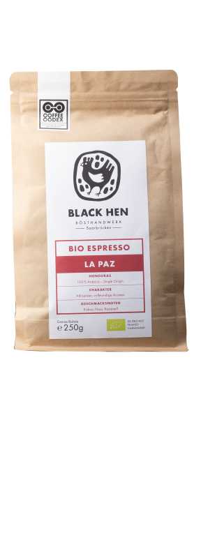 Black Hen Bio Espresso „La Paz“ (Bohnen, 250 g)