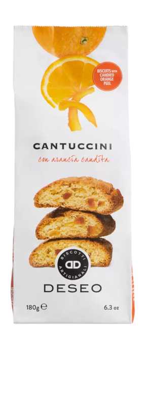 Deseo Cantuccini con arancia, Cantuccini mit kandierten Orangen, 180g