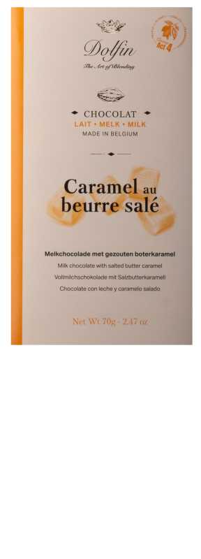 Dolfin Chocolat au Lait - Caramel au beurre salé (Karamell und gesalzener Butter), 70 g