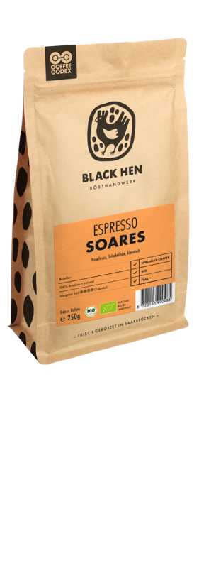 Black Hen Bio Espresso „Soares“ (Bohnen, 250 g)