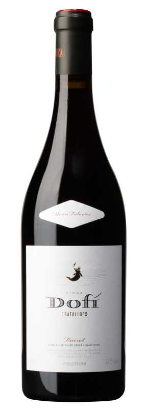 Produktfoto: Eine Weinflasche mit dem Etikett “Finca Dofí Gratallops“ von Álvaro Palacios. Herkunft: Priorat, Spanien.