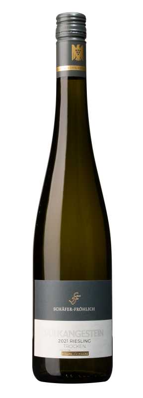 Produktfoto: Weinflasche Schäfer-Fröhlich Vulkangestein 2021 Riesling Trocken.