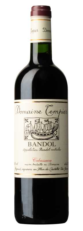 Produktfoto: Weinflasche Domaine Tempier Bandol Cabassaou mit Etikett.