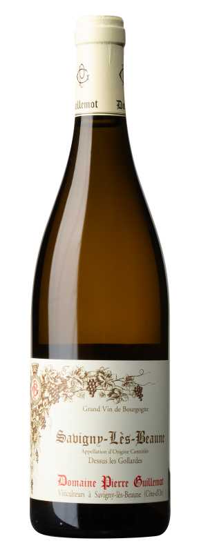 Produktfoto: Weinflasche mit Etikett Savigny-Lès-Beaune, Domaine Pierre Guillemot.