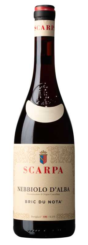 Produktfoto: Scarpa „Bric du Nota“ DOC Langhe Nebbiolo, rosso 2023