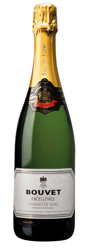 Produktfoto: Flasche Crémant de Loire Bouvet-Ladubay mit goldener Kapsel.