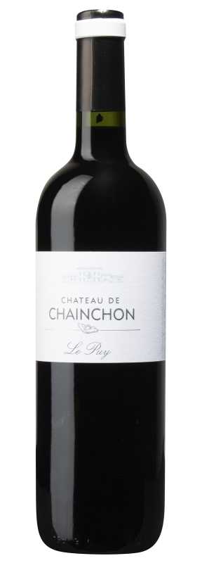 Produktfoto: Weinflasche mit Etikett 'Chateau de Chainchon Le Puy'.