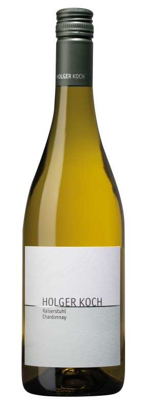 Produktfoto: Weinflasche mit Etikett Holger Koch Kaiserstuhl Chardonnay.