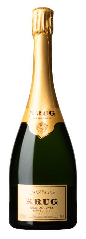 Produktfoto: Champagnerflasche mit goldenem Etikett und Korken.