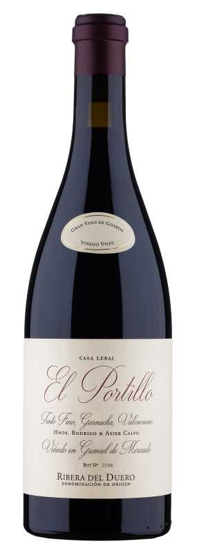 Produktfoto: Eine Weinflasche mit dem Etikett 'El Portillo', Ribera del Duero.
