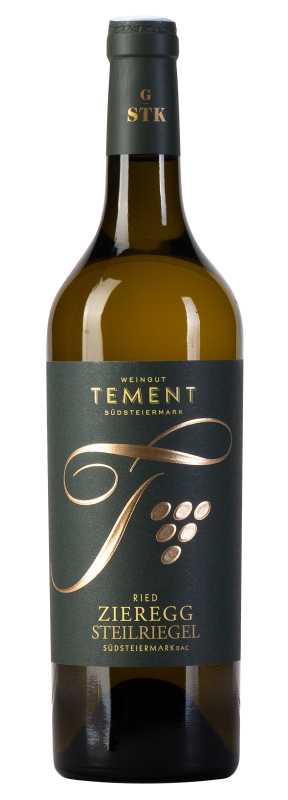 Produktfoto: Weinflasche mit schwarzem Etikett und goldener Schrift.