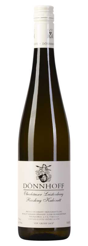 Produktfoto: Weinflasche mit Etikett von Dönnhoff Riesling Kabinett.