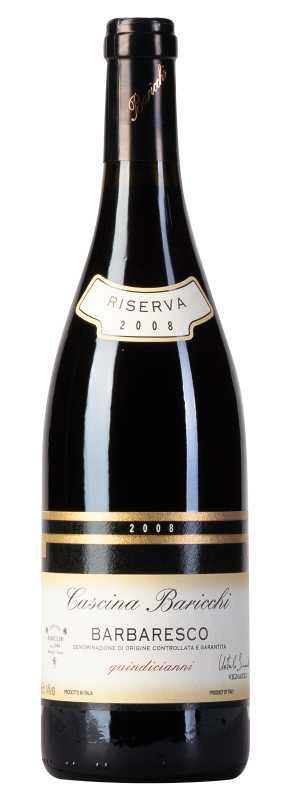 Produktfoto: Cascina Baricchi „Quindicianni“ DOCG Barbaresco Riserva, rosso (Schatzkammer) 2008