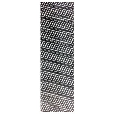 Schwarz-weiße Yogamatte mit abstraktem Muster.