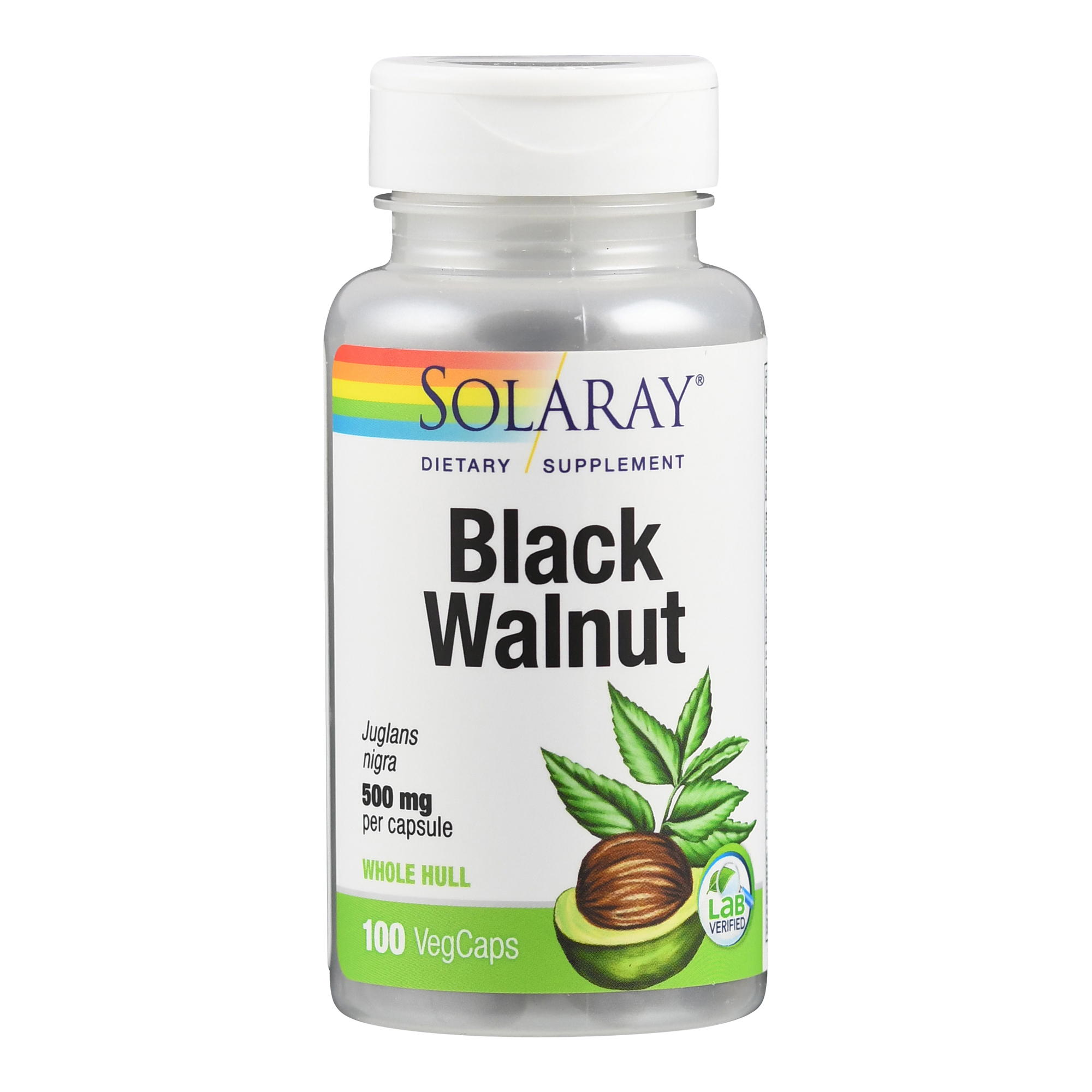 Schwarze Walnussschalen I vegan I laborgeprüft (Black Walnut Hull) von Solaray.
