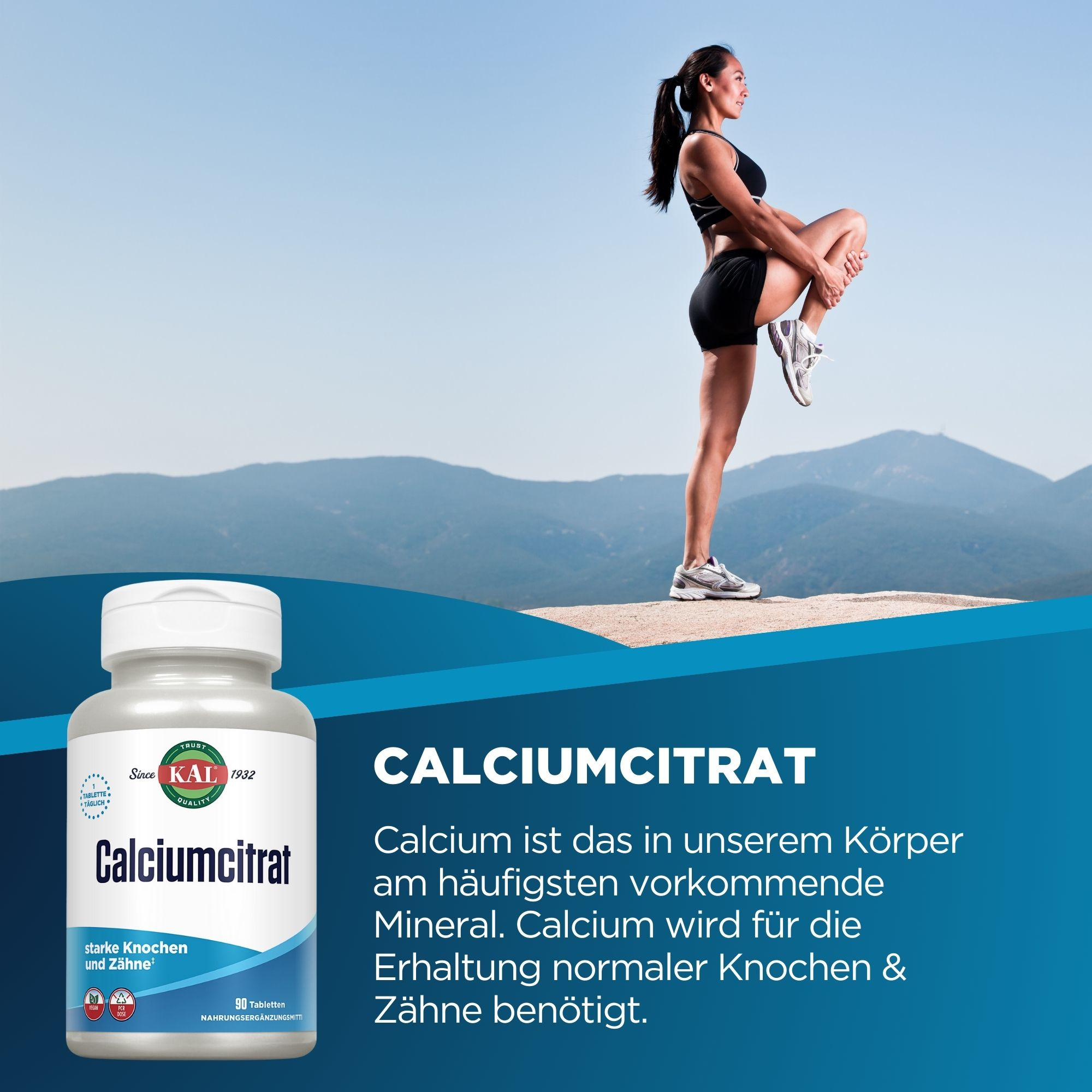 Vitabay Calciumcitrat Kalziumcitrat 1000 mg 90 Kapseln 210 mg pro Kapsel 