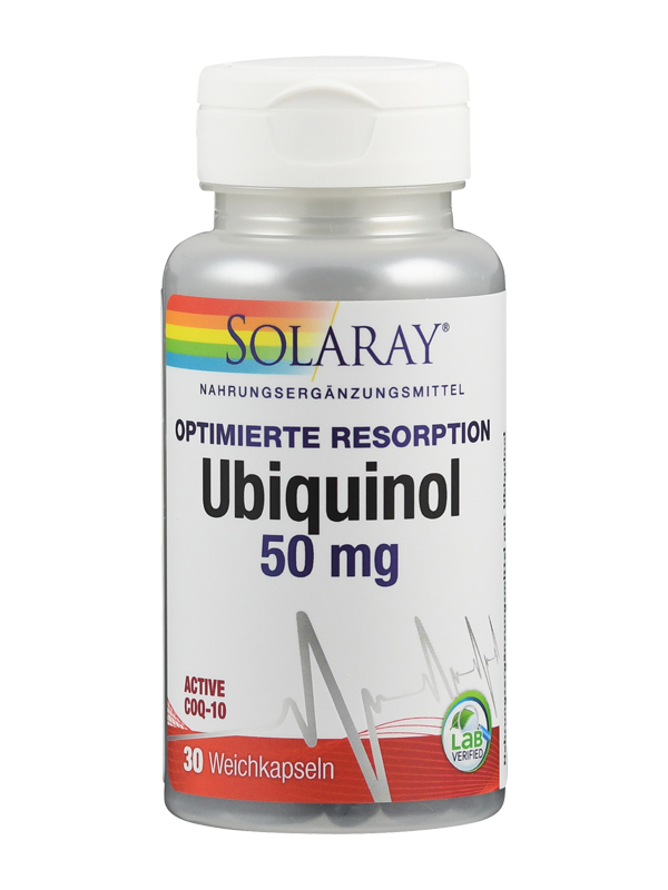 Ubiquinol CoQ10 50 mg von Solaray.