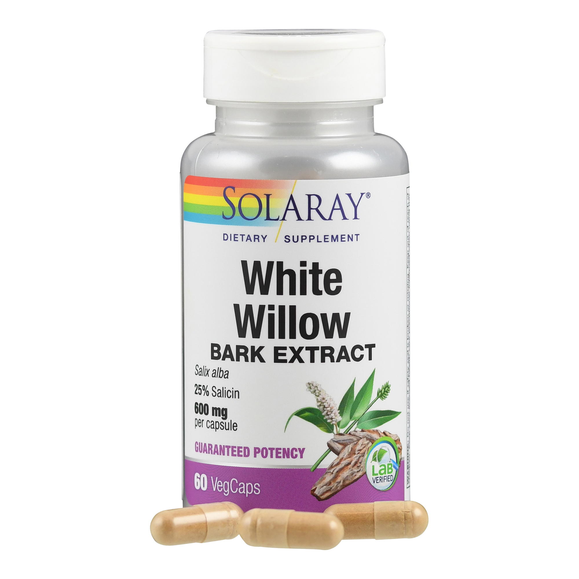 Produktfoto: White Willow Bark (Silberweide) 600 mg I vegan I laborgeprüft