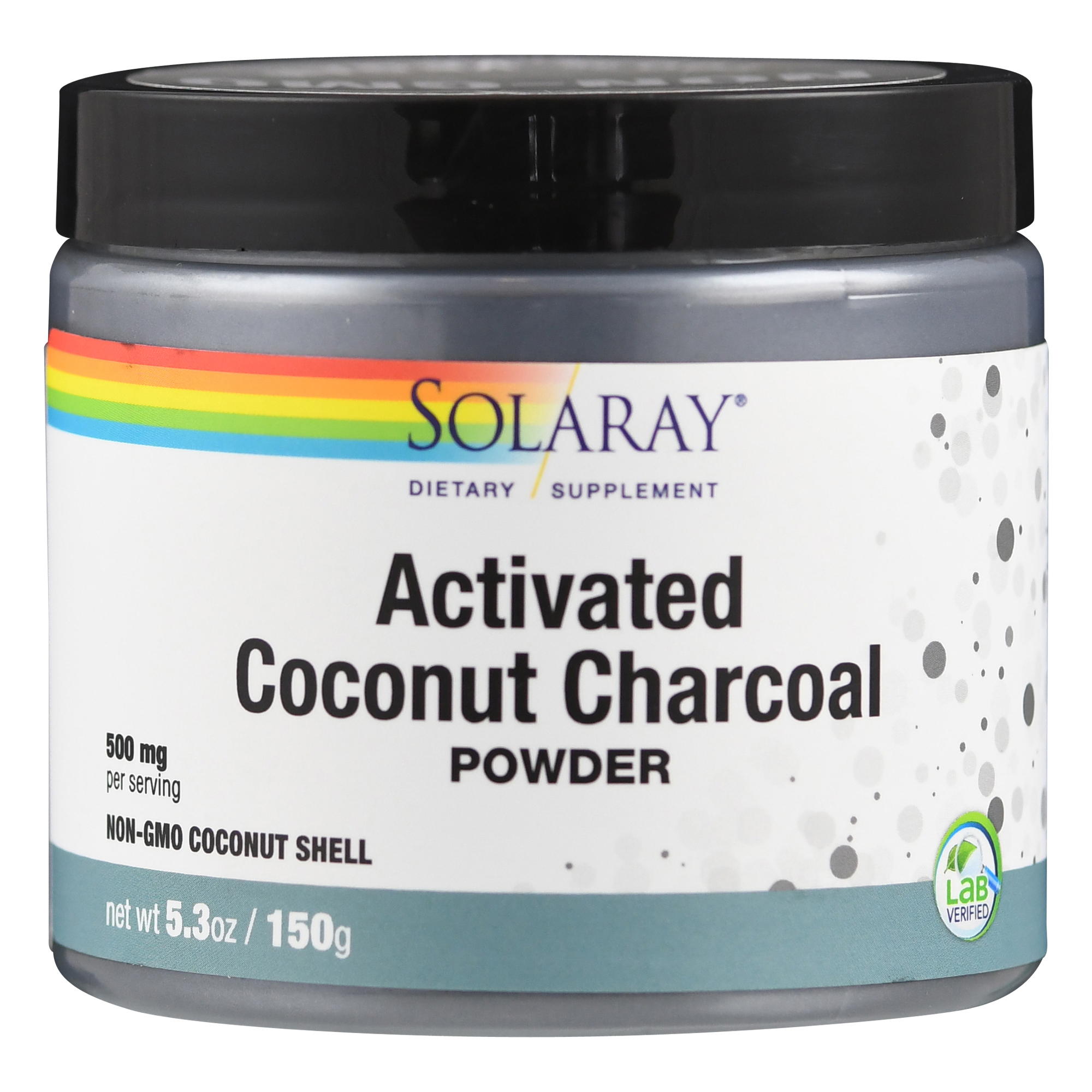 Activated Charcoal Pulver (Aktivkohle) von Solaray.