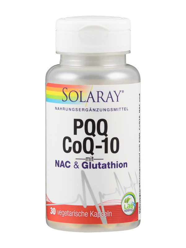 PQQ, CoQ10 mit NAC & Glutathion von Solaray.