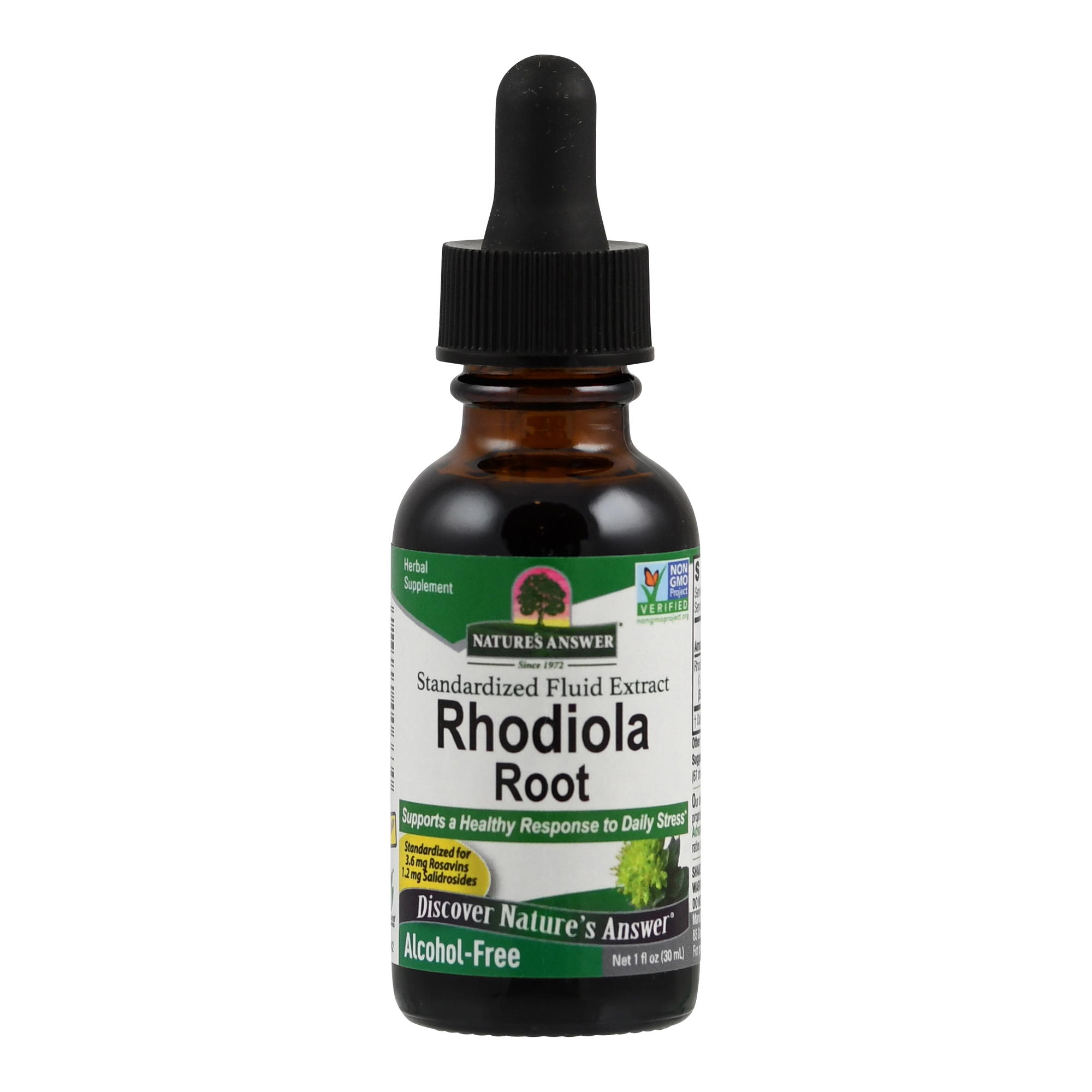 Rhodiola  (ohne Alkohol) Wurzelextrakt von Nature's Answer.