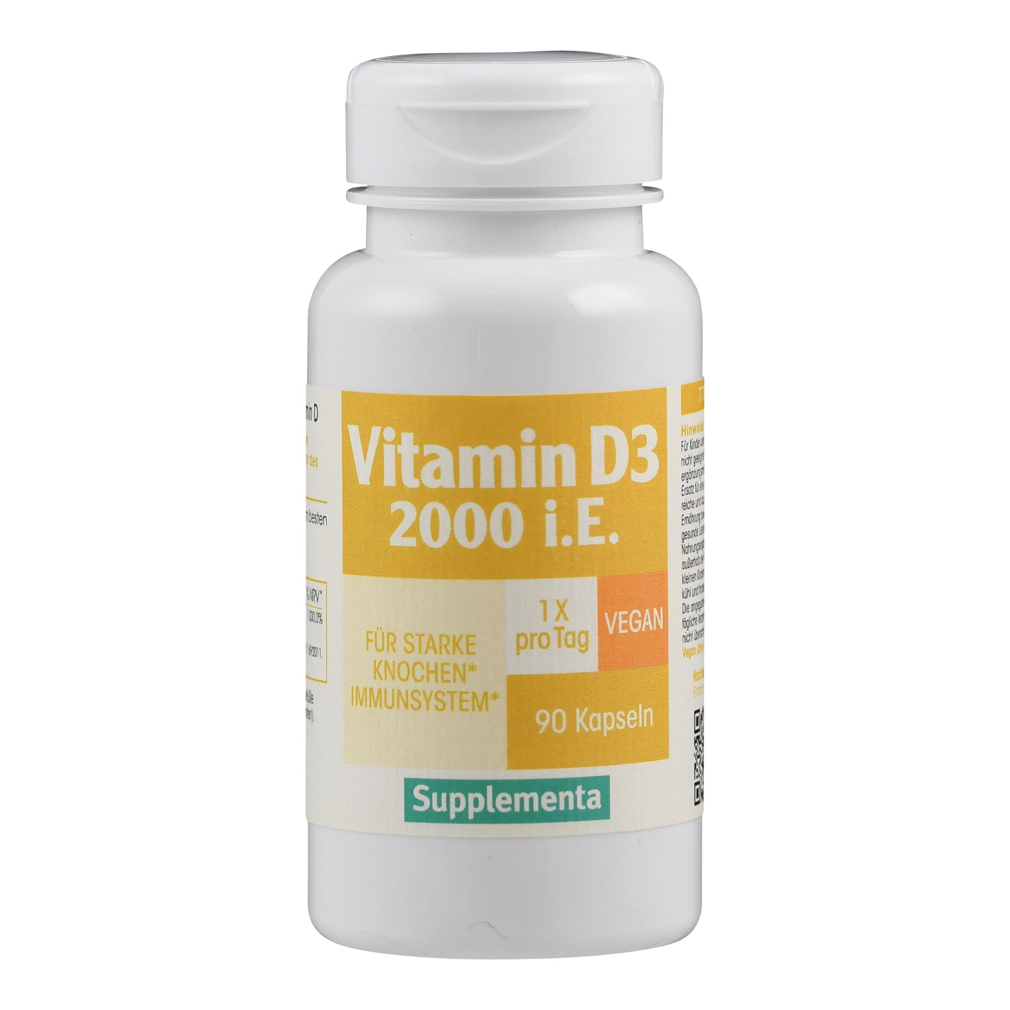 Vitamin D3 2000 i.E. vegan Supplementa von Supplementa.