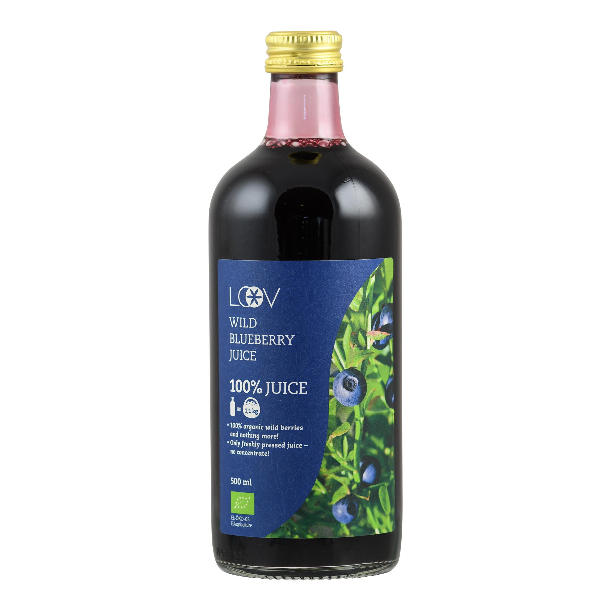 Wilde Blaubeere (Organic wild Blueberry) Saft von LOOV.