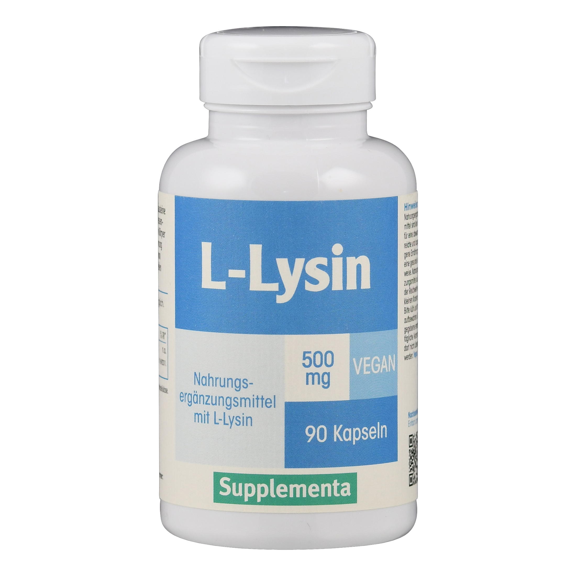 L-Lysin 500 mg Supplementa von Supplementa.