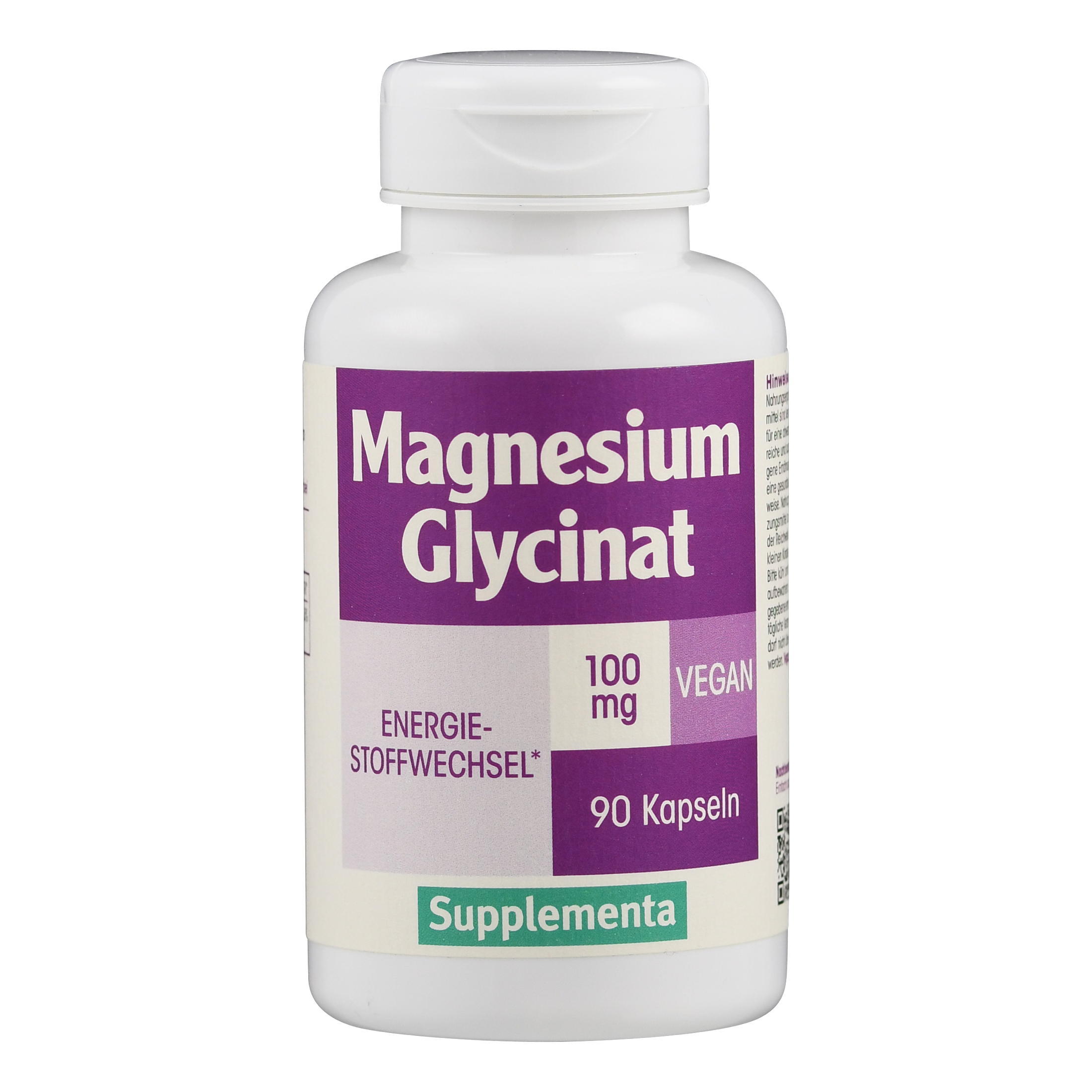 Magnesium Glycinat 100 mg Supplementa von Supplementa.