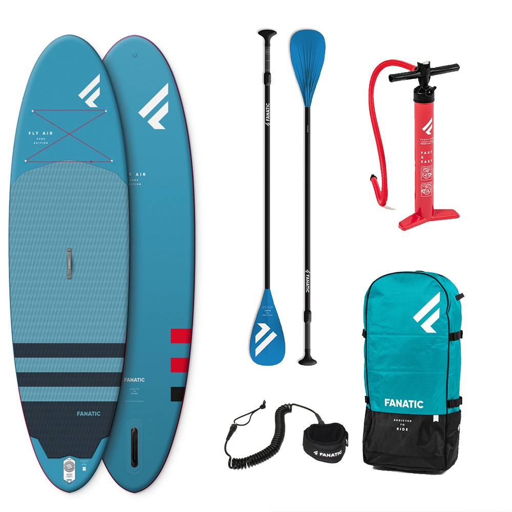 Fanatic SUP Board Fly Air 10'8 - inkl. Pure Paddel und Leash