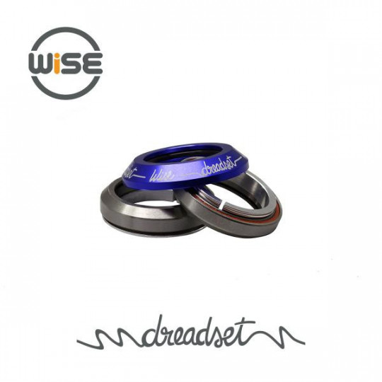 Ein blauer Fahrrad-Steuersatz mit der Aufschrift 