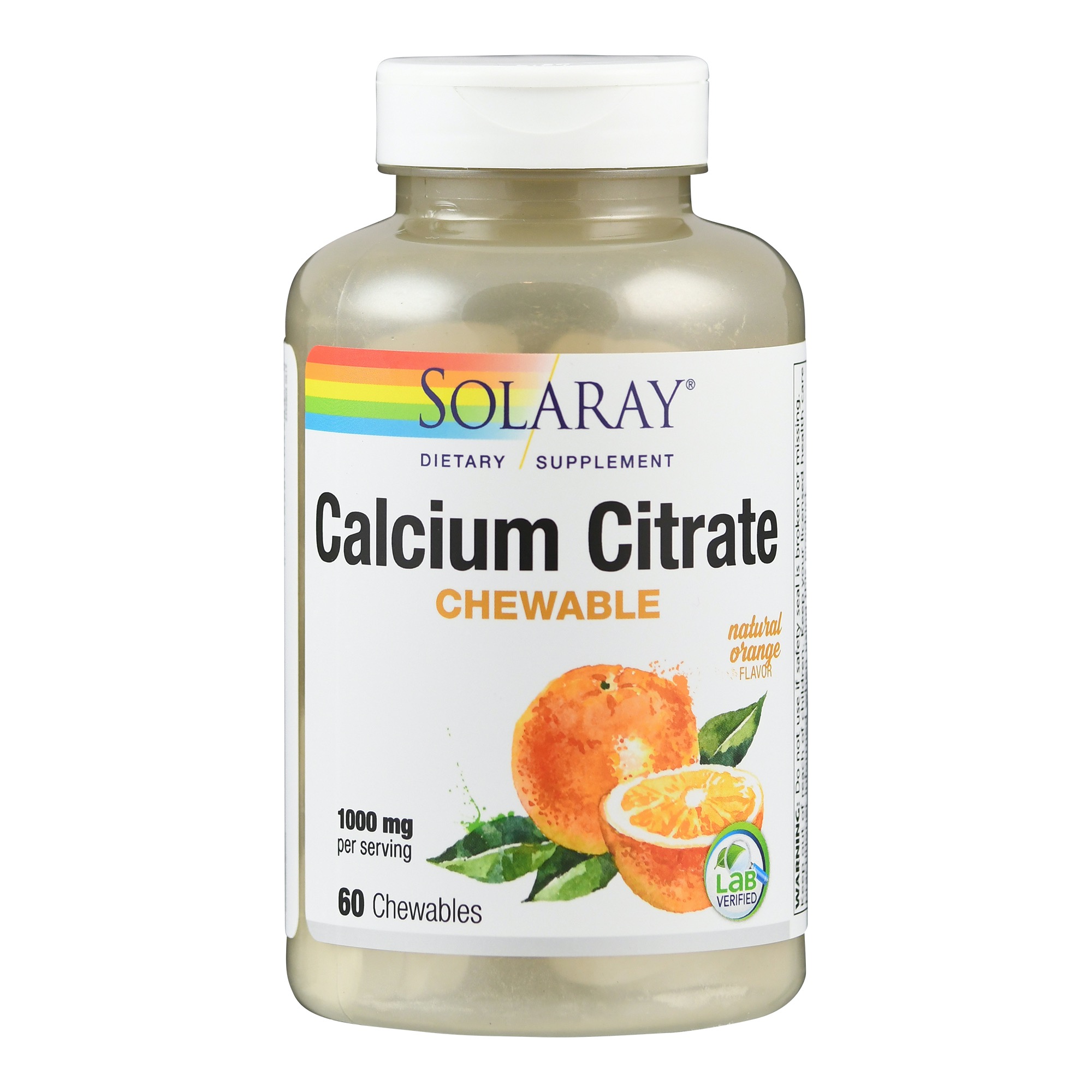 Calcium Citrat 1000 mg Kautablette I laborgeprüft von Solaray.