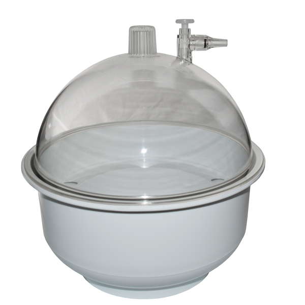 Exsikkator (Vakuumglocke) aus PP/PC (9,2 Liter / Ø 250 mm)
