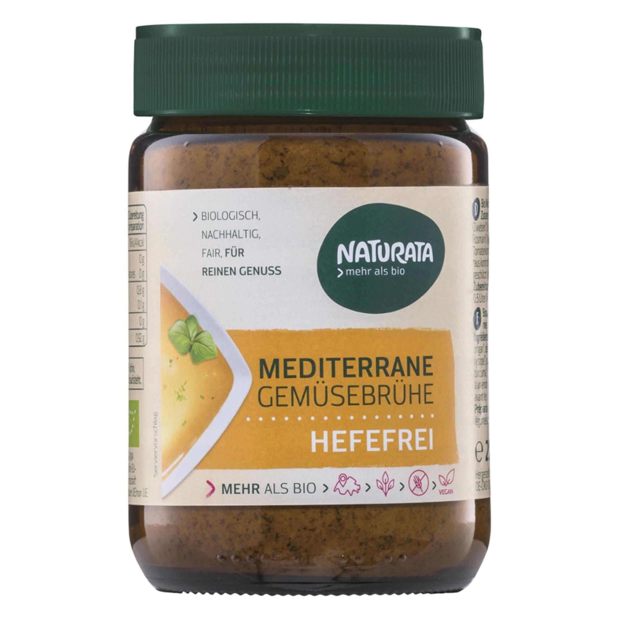 Mediterrane Gemüsebrühe hefefrei, glutenfrei, vegan von Naturata.