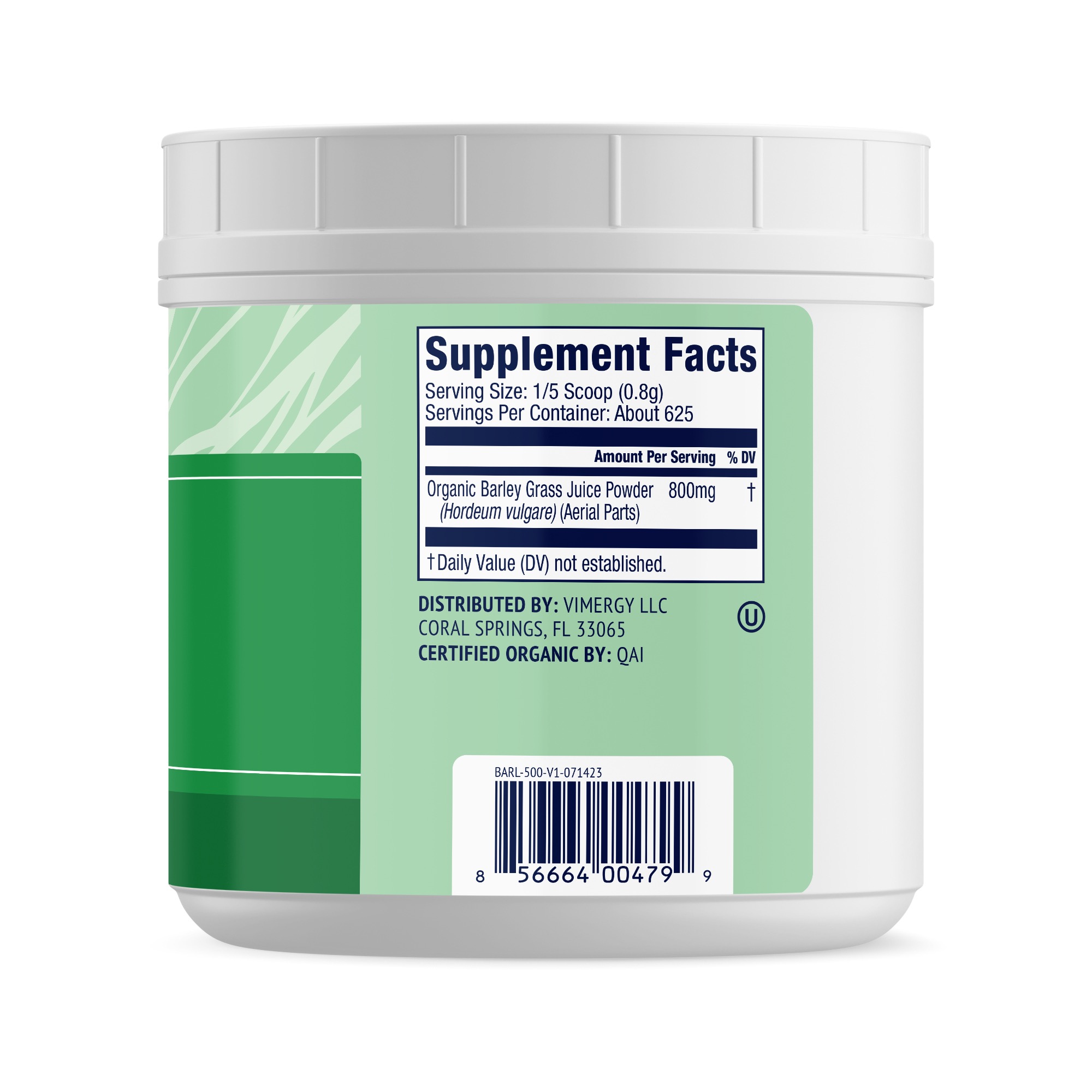 Gerstengrassaft Pulver 21fach Konzentriert Glutenfrei Vimergy