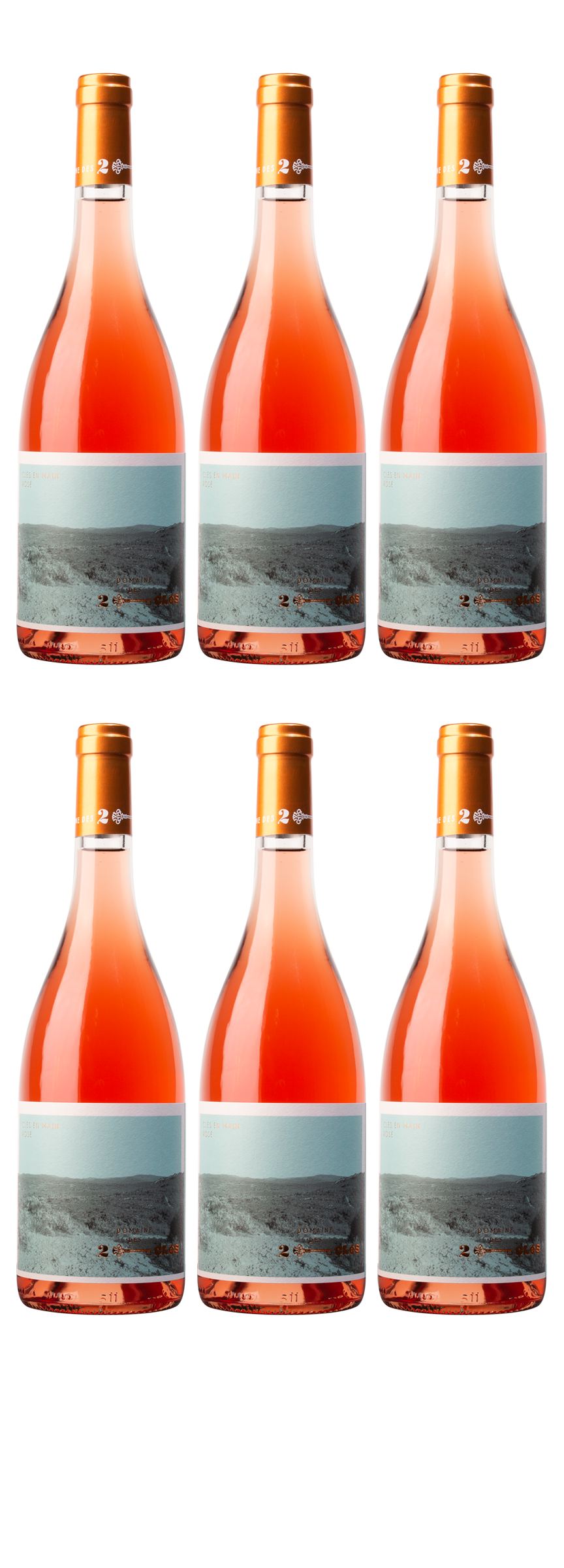 6x „Clés en main“ Vin de France, rosé