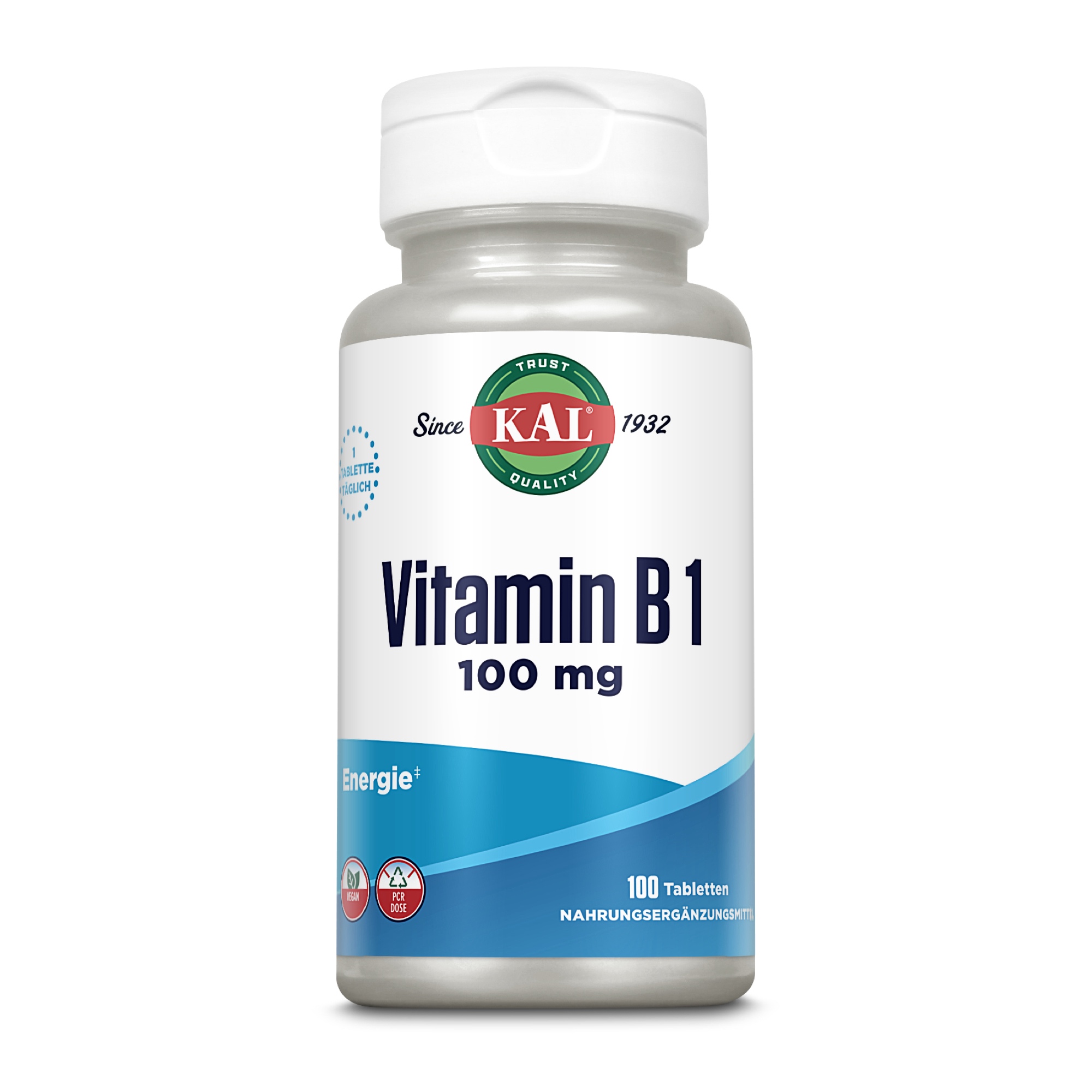 Vitamin B 1 100 mg | vegan | laborgeprüft
